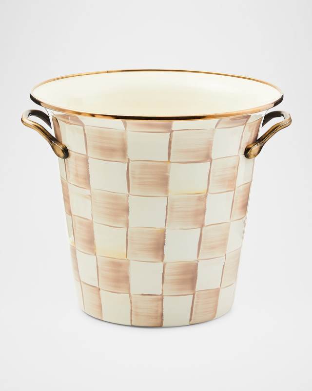 Mocha Check Wine Cooler